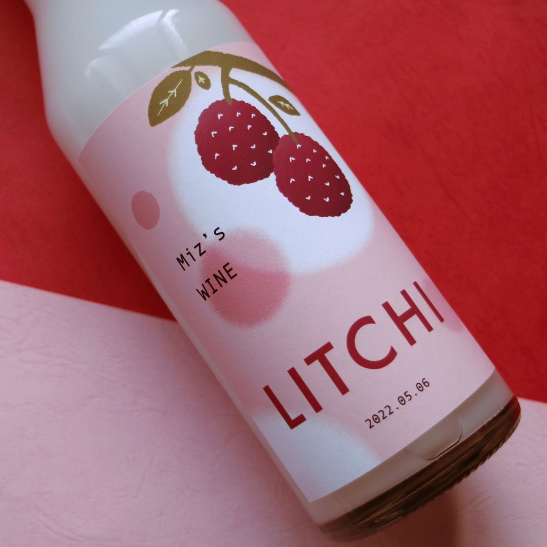 【定制商品】My wine No.2: 荔枝酒标 - 贴纸 - 纸 红色