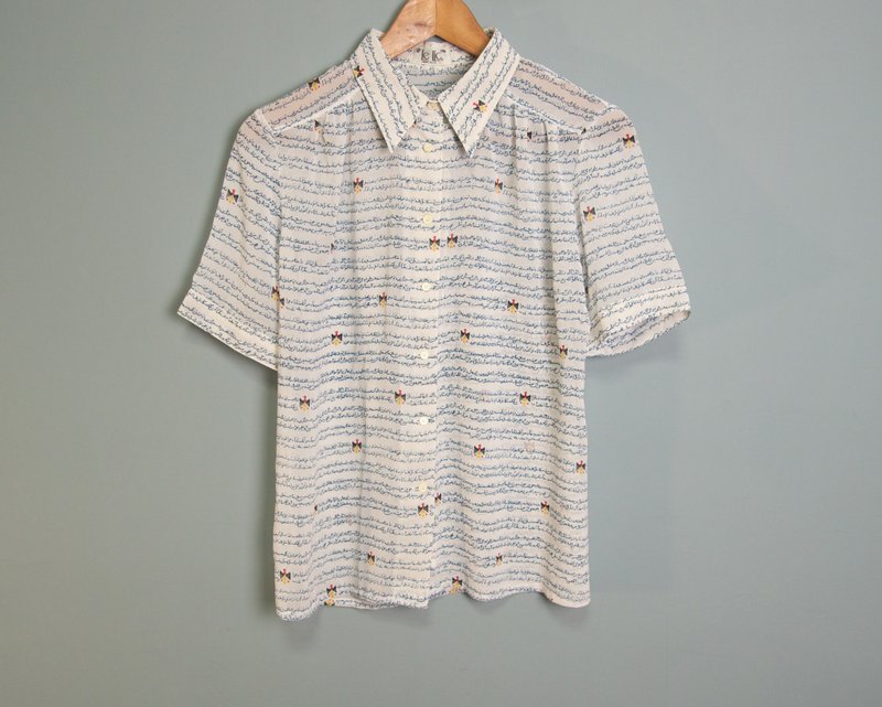 FOAK古着 阿拉伯的劳伦斯短袖衬衫 - 女装衬衫 - 其他材质 白色