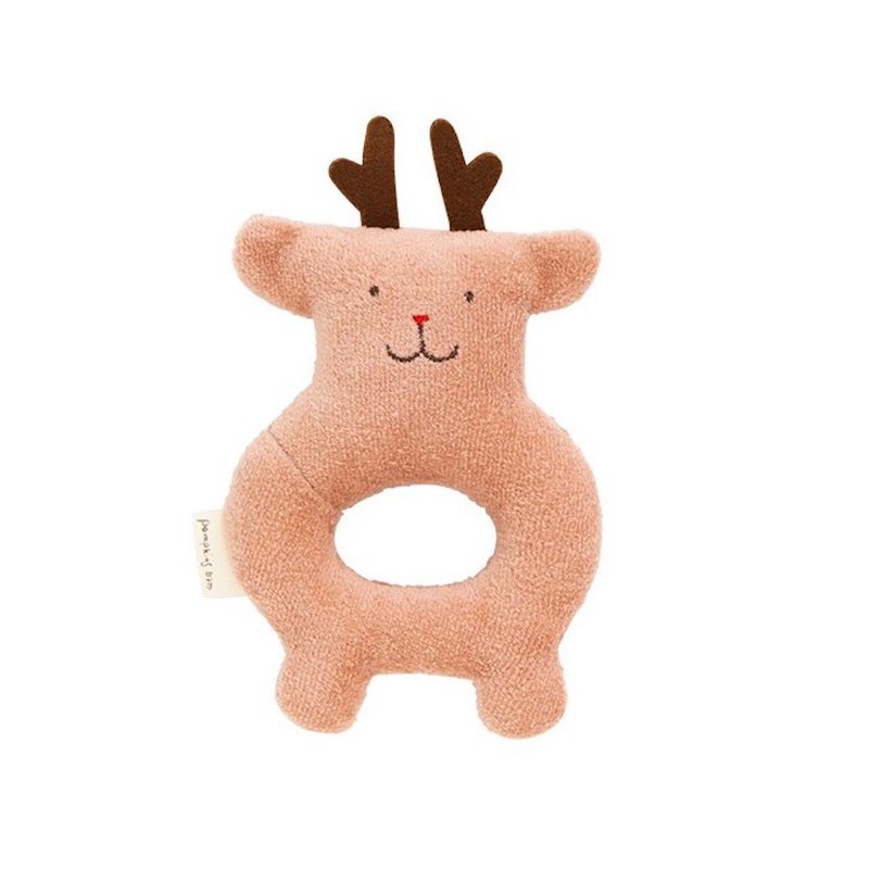 Y-1251 Rattle Reindeer Made in Japan Christmas Collection X'mas - 玩具/玩偶 - 棉．麻 咖啡色