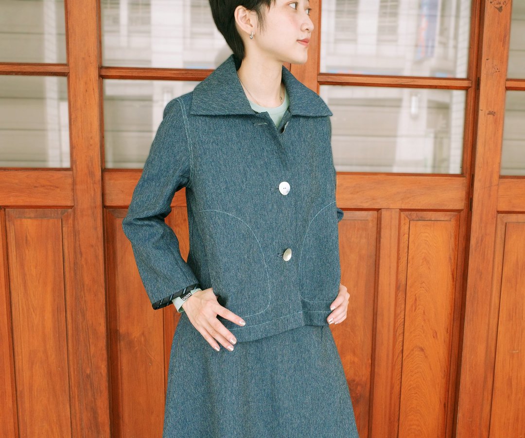 UUIN   _ 单宁俐落小外套 - 女装休闲/机能外套 - 聚酯纤维 蓝色