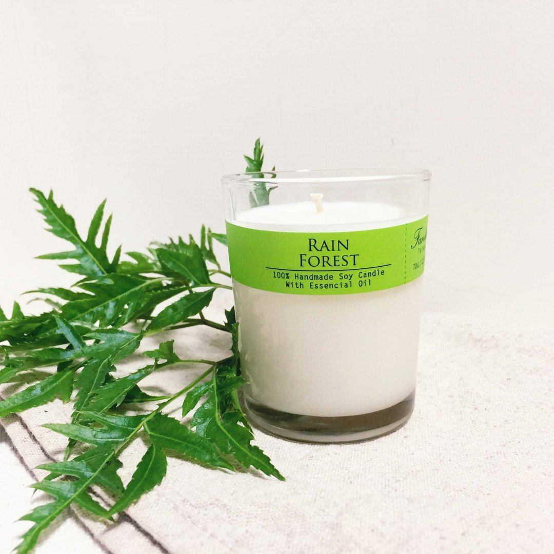雨后丛林 精油大豆蜡烛(小) 清新草本 去除霉味湿气 - 蜡烛/烛台 - 植物．花 绿色