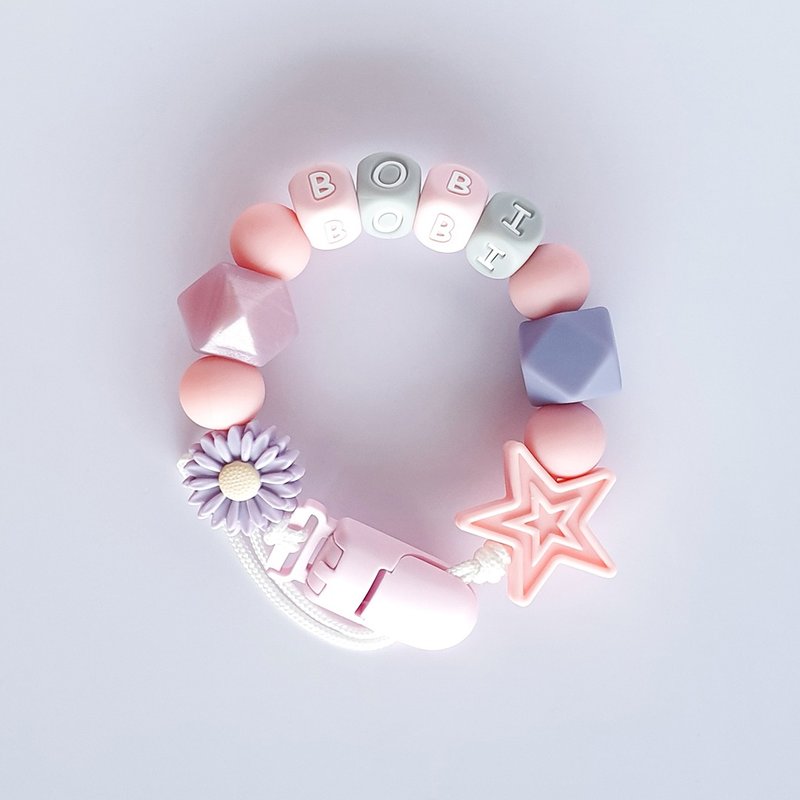定制化 27厘米 BOBI 星星 雏菊 奶嘴链 - 玩具/玩偶 - 其他材质 粉红色