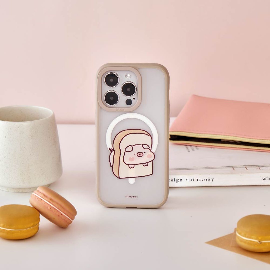 胖才可爱肉呆吐司极光雾透MagSafe iPhone手机壳 - 手机壳/手机套 - 塑料 多色