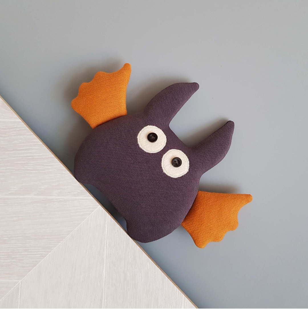 halloween doll sewing pattern PDF funy bat, rag doll tutorial in English - 手工艺教程/工具书 - 其他材质 