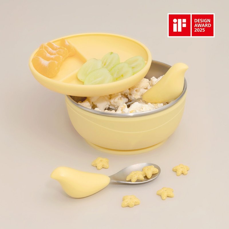Picaboo布咔宝学习餐具 | 宝宝餐具 弥月礼 人体工学握把 - 儿童餐具/餐盘 - 其他金属 黄色