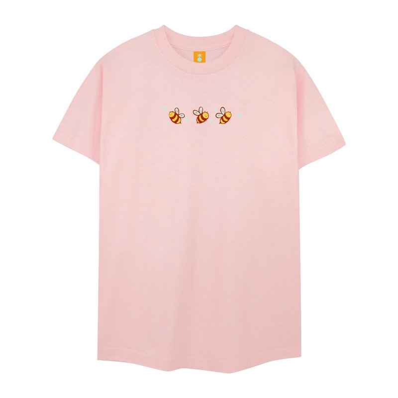 蜜蜂跟你在一起(大人) - 男装上衣/T 恤 - 棉．麻 