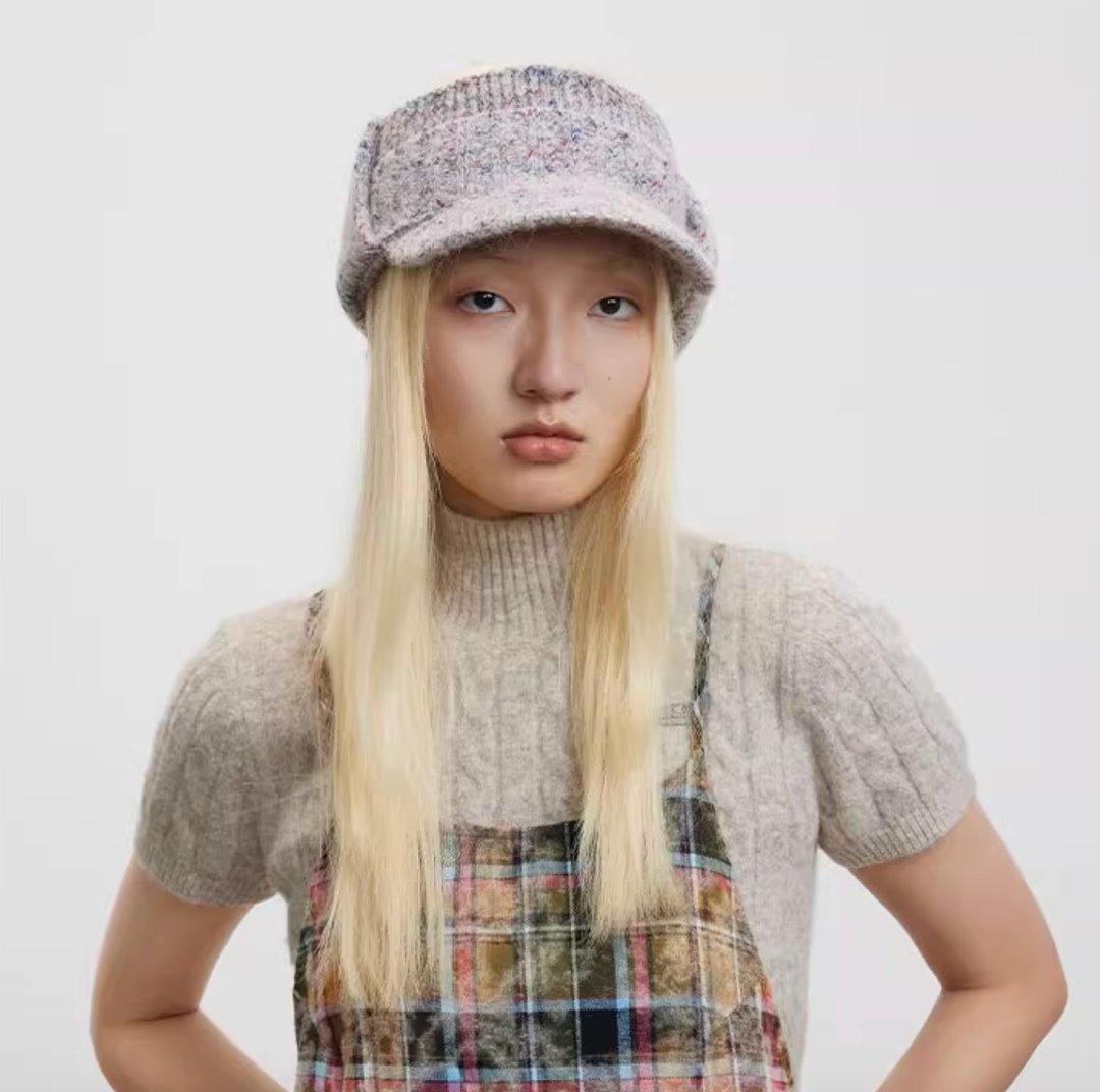 Mashup Knitting Hat 杂色针织 发带款飞行帽 - 帽子 - 其他材质 灰色