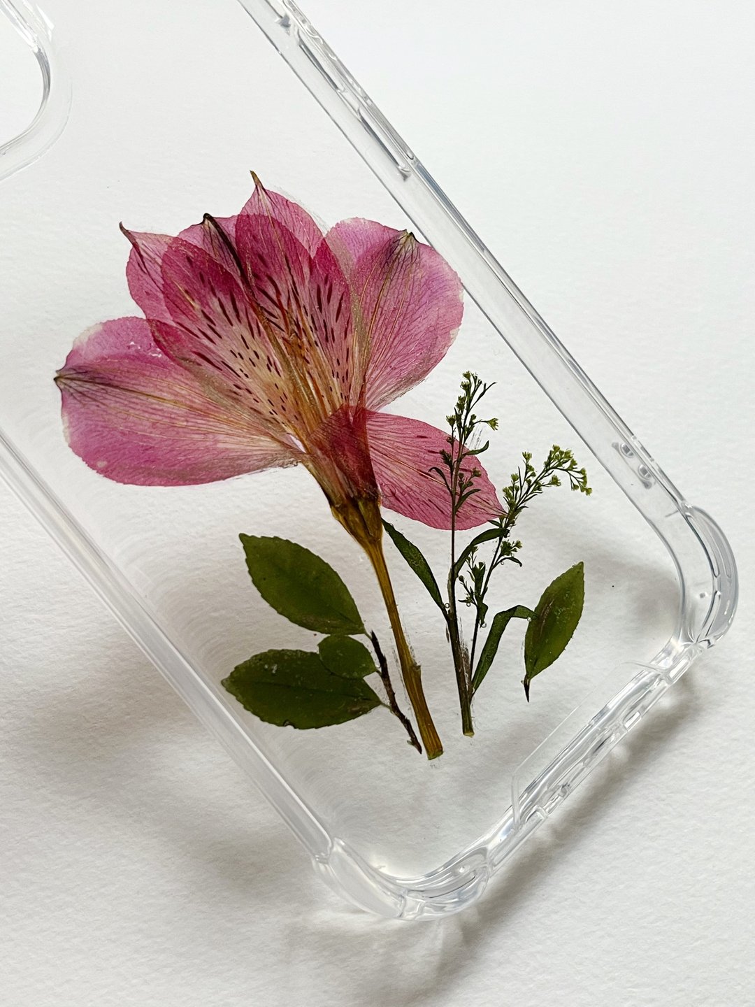 水仙百合 押花 手机壳 礼物 IPhone - 手机壳/手机套 - 塑料 粉红色