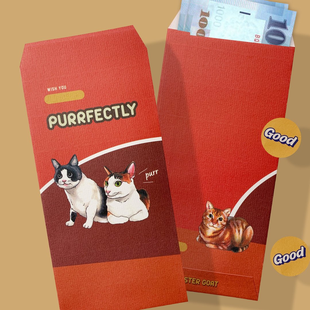 猫猫好福气 - 红包袋 / 5入 - 红包/春联 - 纸 红色