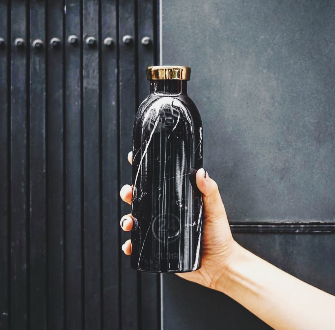 意大利24Bottles【CLIMA冷热保温系列】黑曜云石 - 不锈钢瓶 - 水瓶/水壶 - 不锈钢 黑色