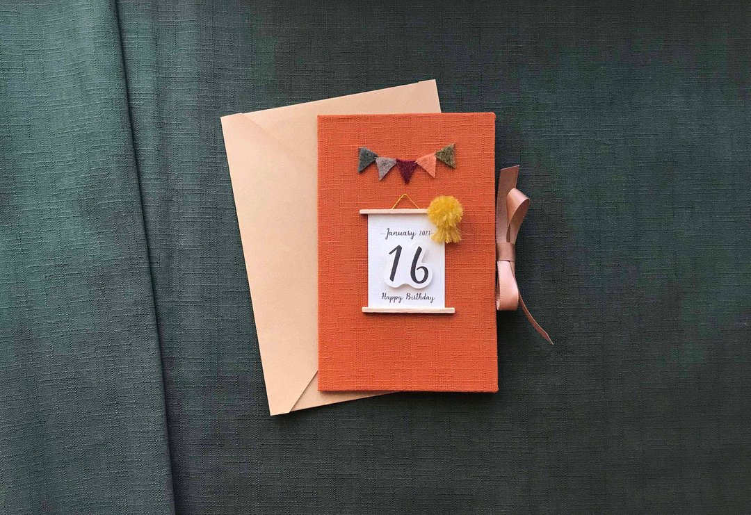 专属于你的祝福 |手工卡片 | 生日卡  Handmade  card 秋天色 - 卡片/明信片 - 纸 多色