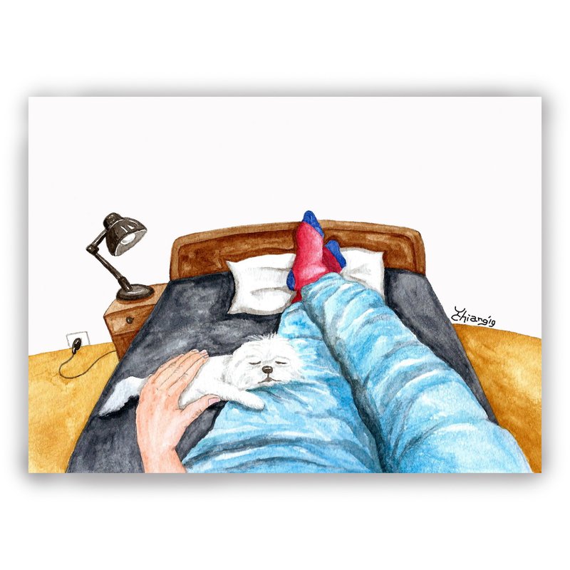手绘插画 万用卡/明信片/卡片/插画卡--Relax 放松 - 卡片/明信片 - 纸 