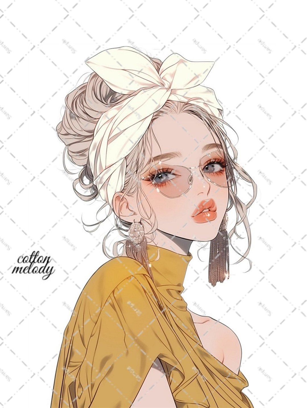 original sticker no.6209 人物贴纸 原创贴纸 人物贴纸 女孩贴纸 原创人物贴纸 - 贴纸 - 纸 