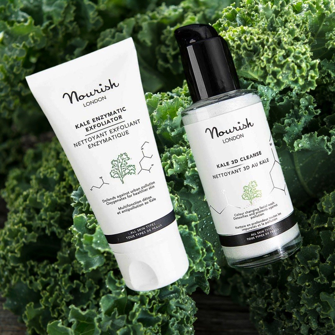 【纯素护肤品】英国 Nourish London 羽衣甘蓝纯素洁面护肤套装 - 脸部清洁/卸妆用品 - 浓缩/萃取物 