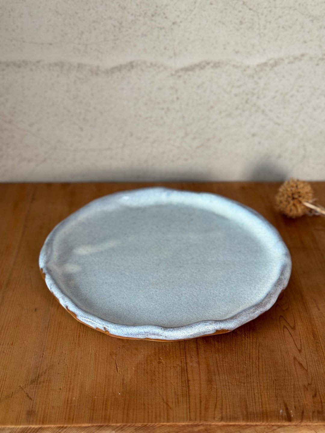 50026- 独特手作陶盘 18cm Unique hand built plate - 盘子/餐盘/盘架 - 陶 