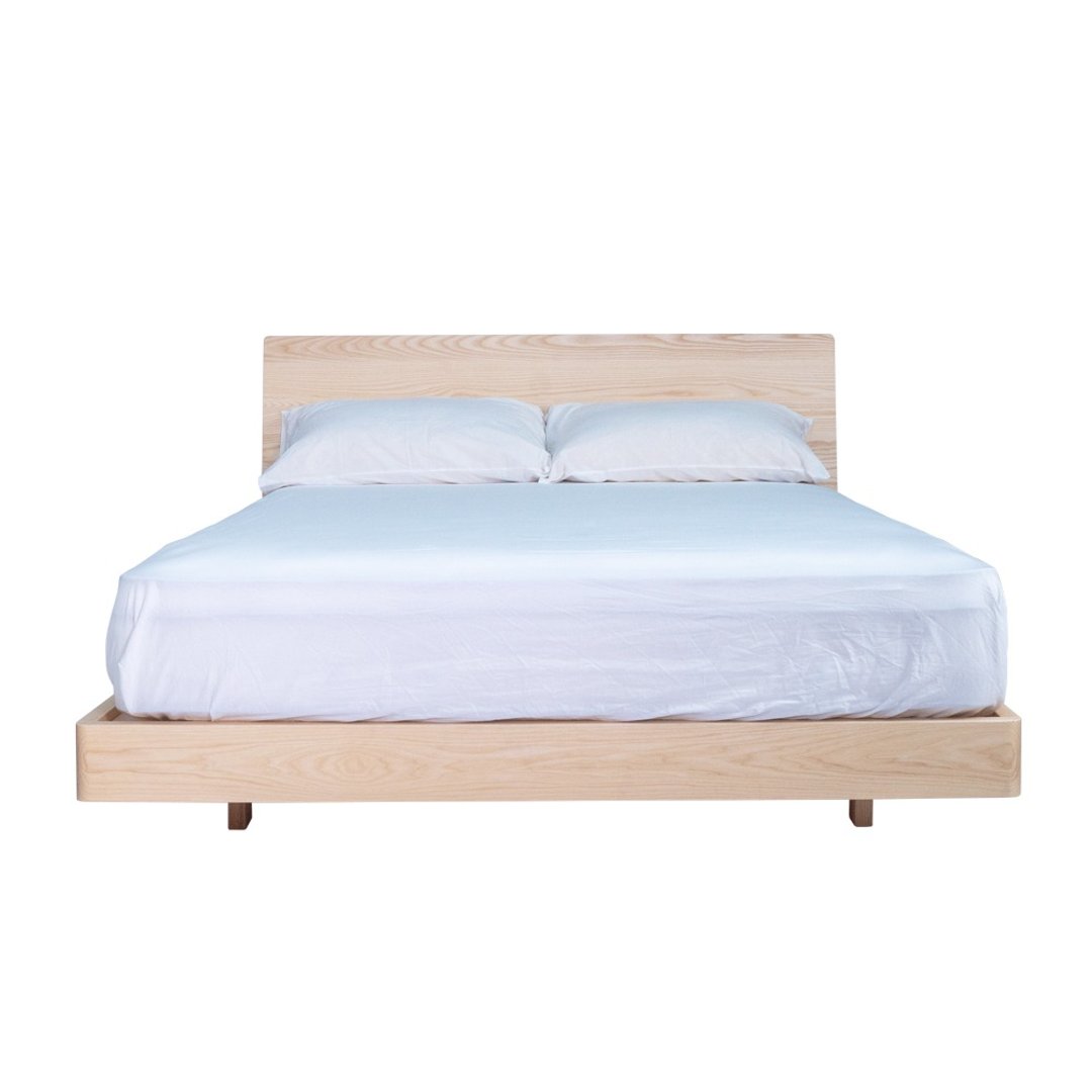 倚靠双人实木床架5*6.2尺实木床架【哥本哈根系列】WRBS028R - 其他家具 - 木头 