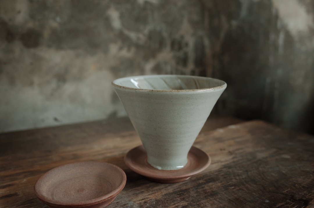 咖啡滤杯1-4人份 l 烟青 陶瓷滤杯 (附 置盘) - 咖啡壶/周边 - 陶 绿色