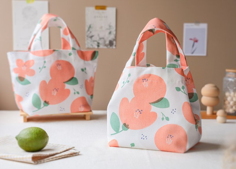 【木棉花-多变手提袋】束口包 / 小托特包 / 便当袋 - 手提包/手提袋 - 聚酯纤维 红色