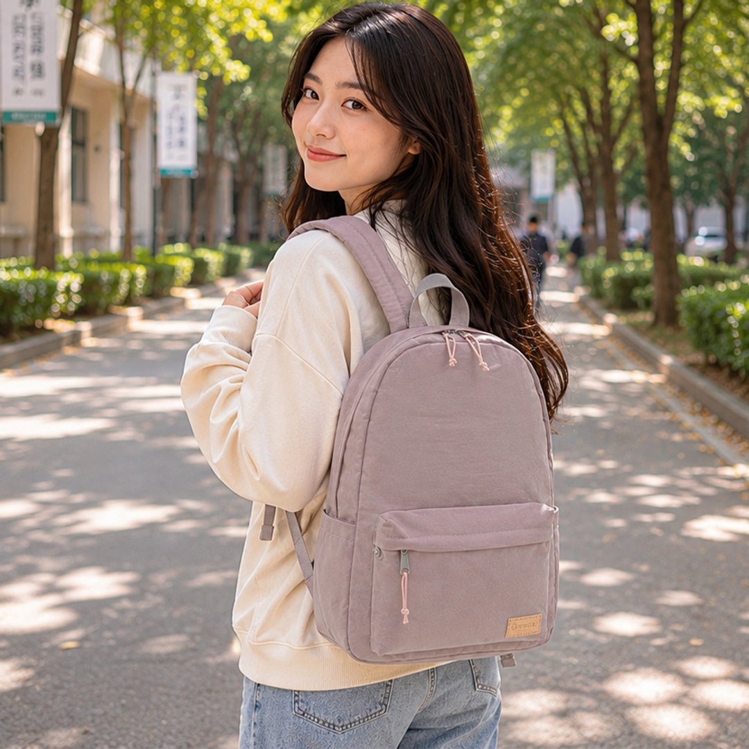 大容量减压双肩 NB 后背包 6107(藕紫) - 后背包/双肩包 - 尼龙 