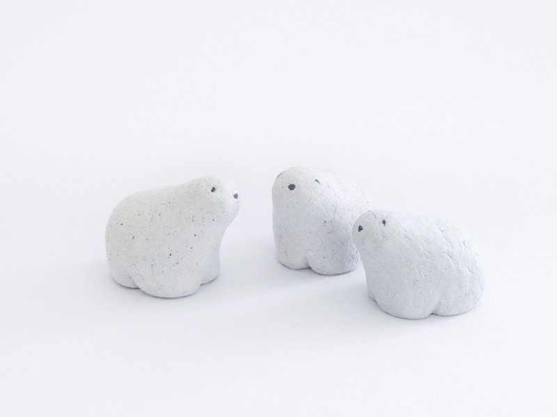 懵懵北极熊-纸偶/爱地球/摆饰/ - 摆饰 - 纸 白色