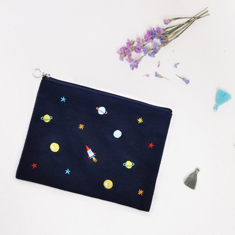 Dear My Universe 宇宙图腾化妆包 \ 小物包 - 化妆包/杂物包 - 其他材质 蓝色