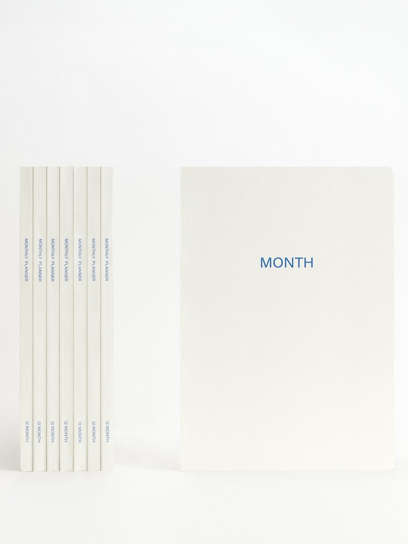 undated monthly planner・无时效月计划本 - 笔记本/手帐 - 纸 白色