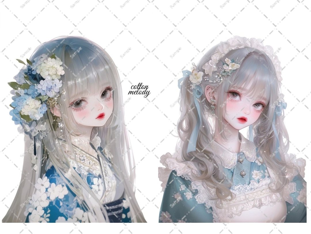 original sticker no.5651 人物贴纸 原创贴纸 人物贴纸 女孩贴纸 原创人物贴纸 - 贴纸 - 纸 