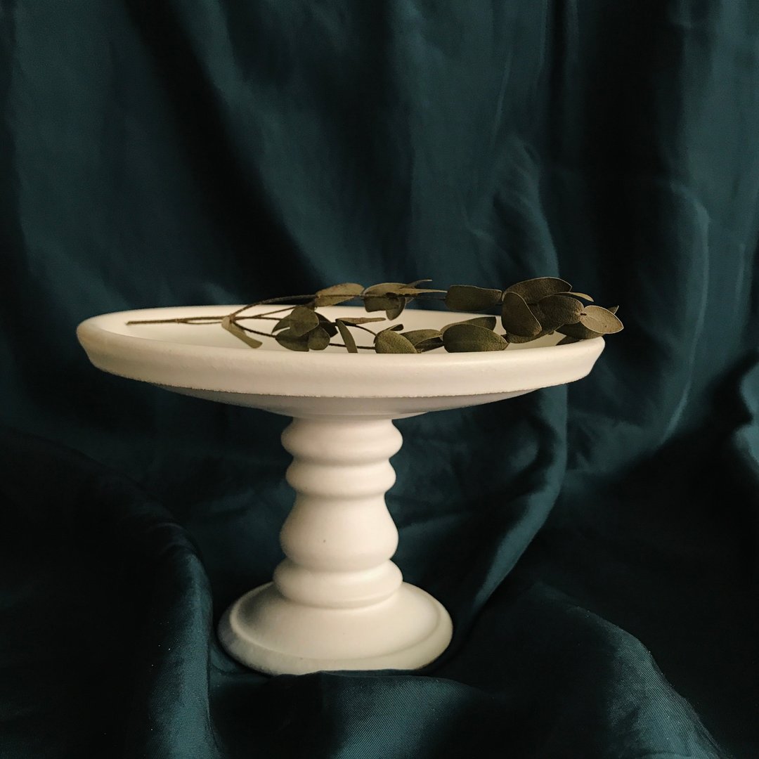 Déjà vu Ceramics 白色陶瓷高脚盘 - 摆饰 - 陶 白色