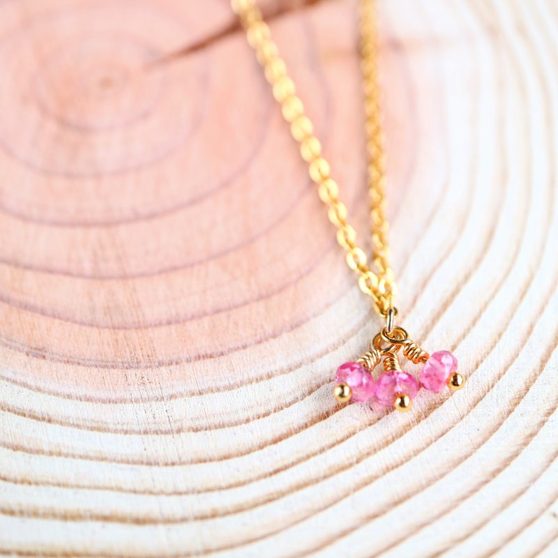 粉红碧玺项链 | 爱情 - 项链 - 宝石 粉红色