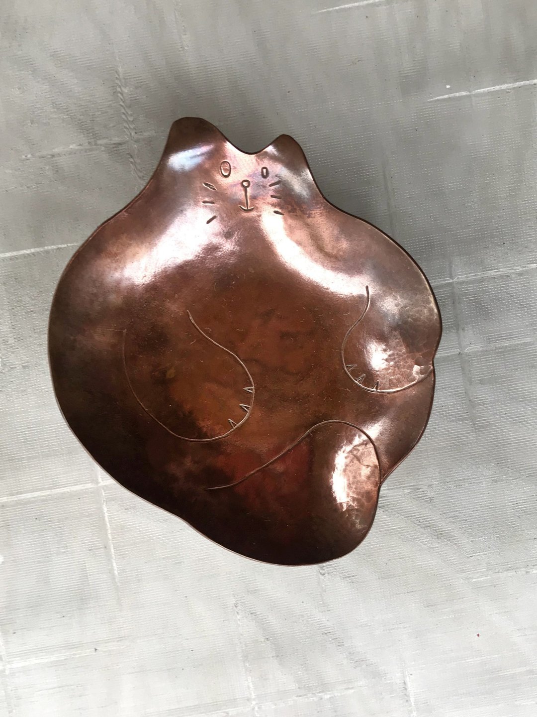 手工赤铜猫咪碟 - 其他 - 其他金属 