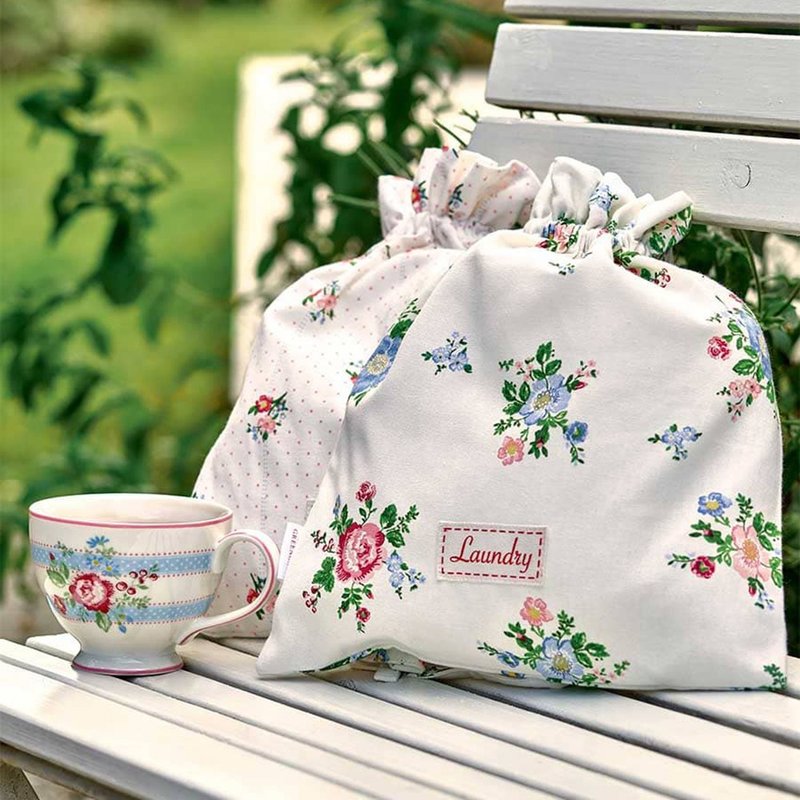 丹麦GreenGate Henrietta white 茶巾 / 椅垫 / 棉布束口袋 - 餐垫/桌巾 - 棉．麻 白色