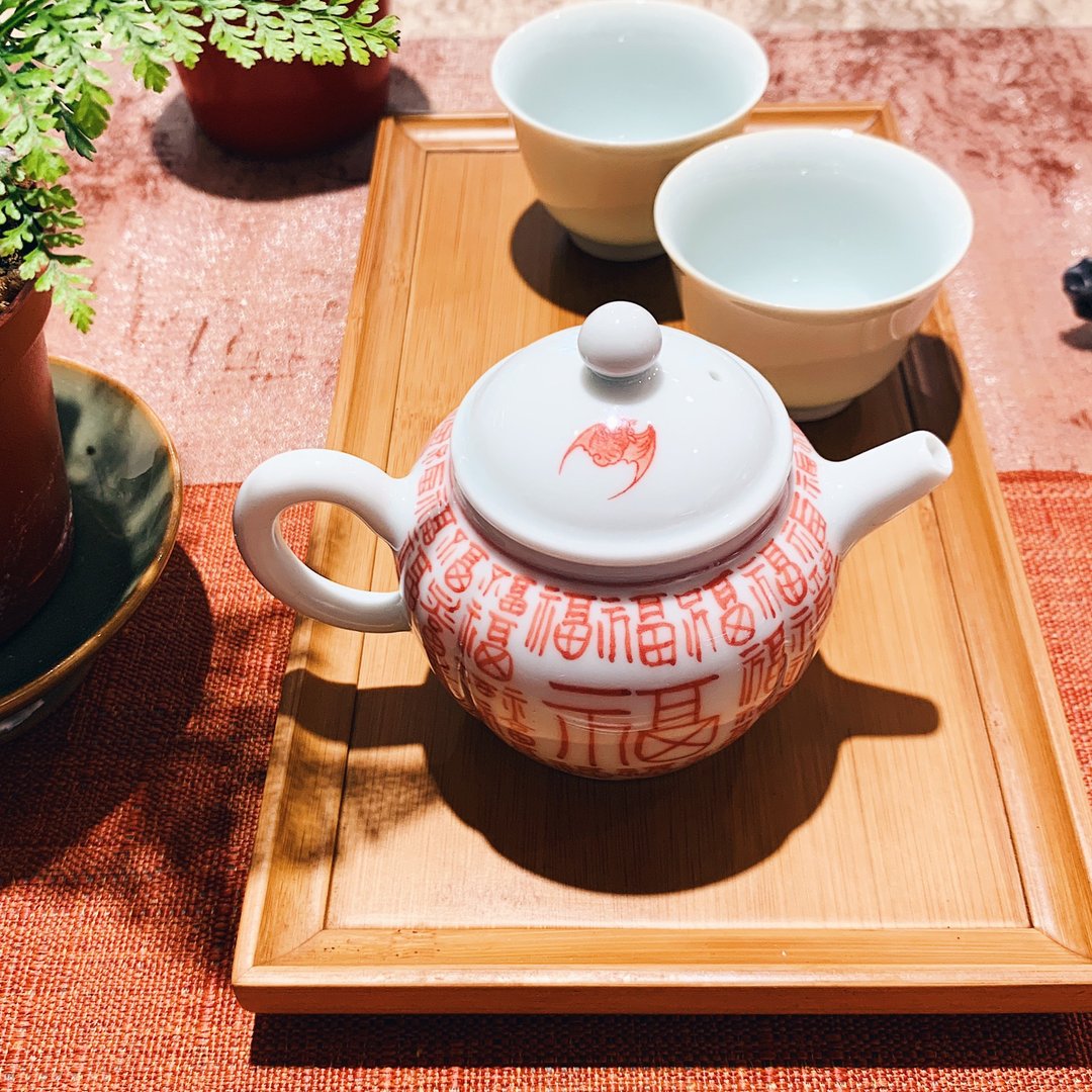 不言美器 釉中彩 四季丰收壶 招福 祈福 - 茶具/茶杯 - 瓷 