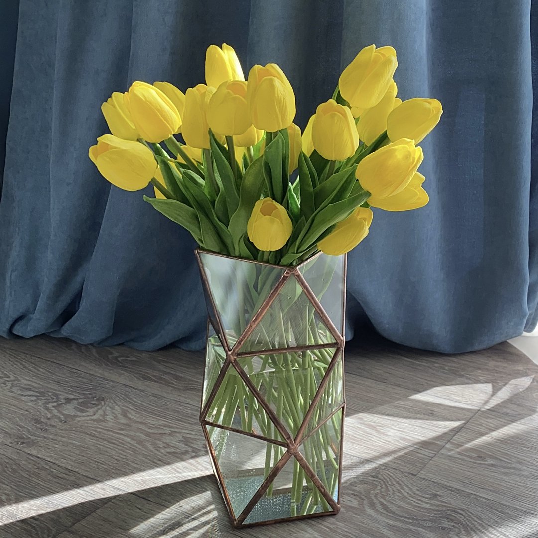 Geometric glass vase,Contemporary Style,Flower,Candle Holder,Home decor,Art,Loft - 花瓶/陶器 - 玻璃 