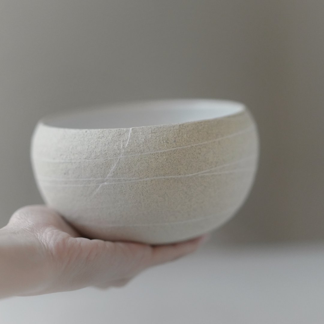 Stillness Pebble 陶瓷花岗鹅卵石头便当饭碗 020 - 碗 - 陶 灰色