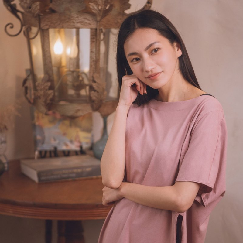 【MACACA】天堂赤子纯棉罩衫 - BIE2764 雾莓粉 - 女装运动衣 - 棉．麻 粉红色