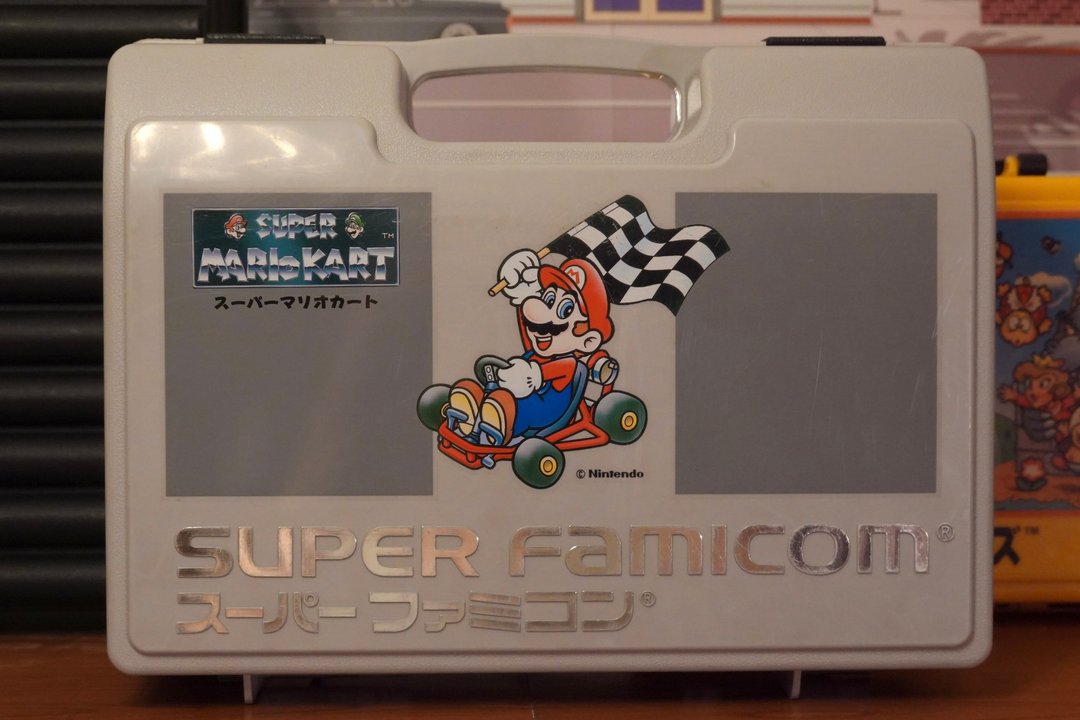 日本 1990s 超级 任天堂 Super Mario Kart 玛利欧赛车 卡带收纳 - 摆饰 - 其他材质 灰色
