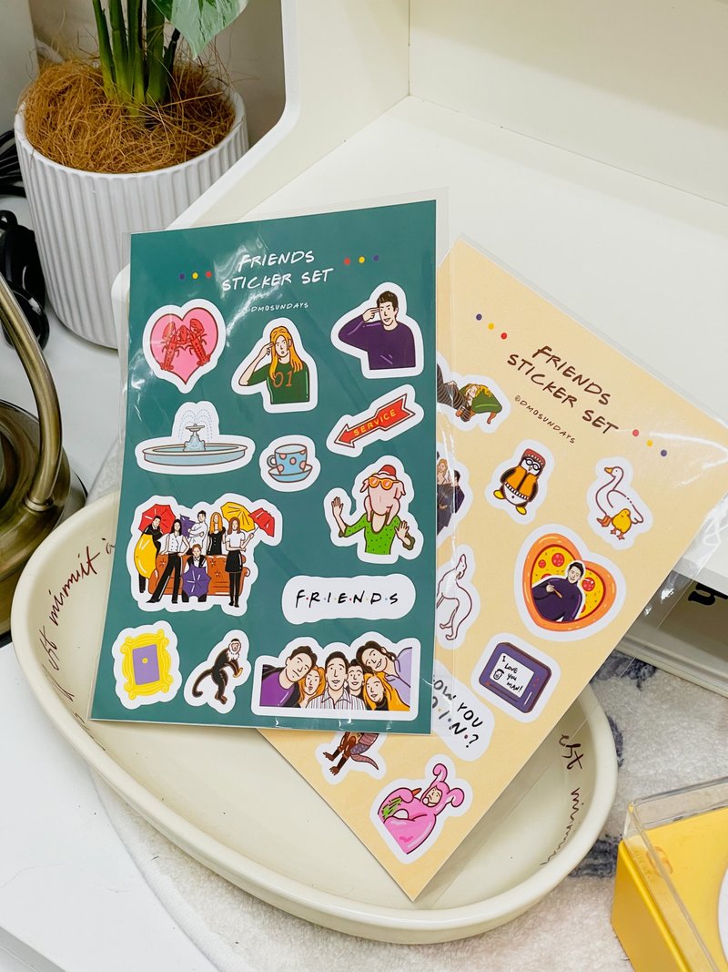 Friends 老友记原创插画贴纸 - 贴纸 - 纸 