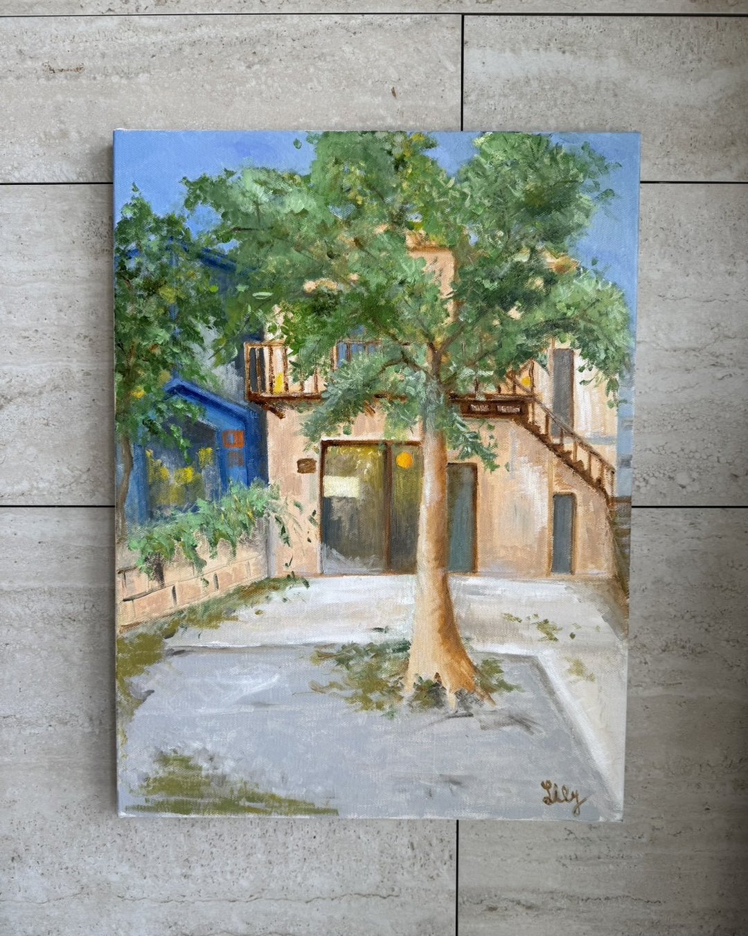 静谧树影 - 风景油画 手绘原作 小品画 - 海报/装饰画/版画 - 亚麻 