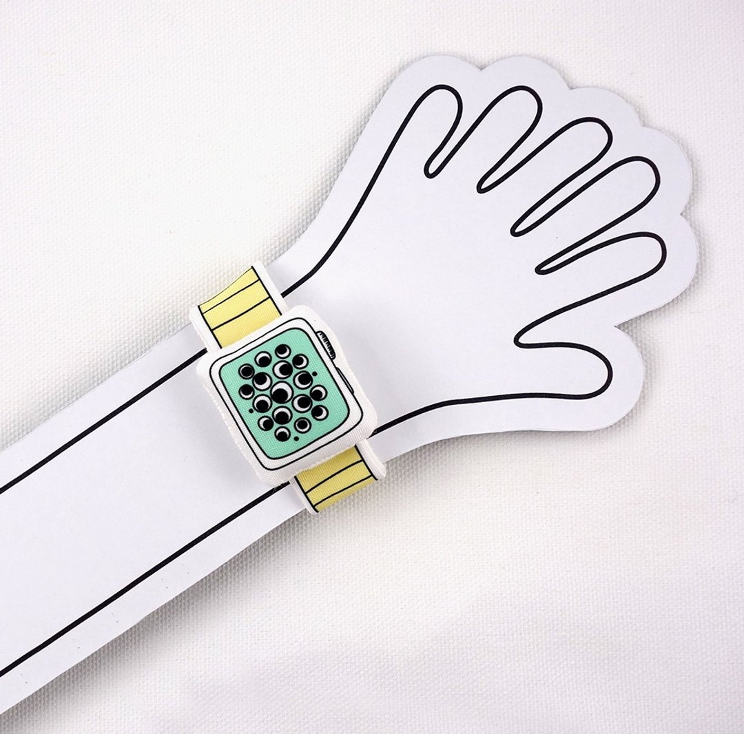 Rabbit Mint Baby 我的第一只布手表 My first Baby Watch (BBW-A004) - 围嘴/口水巾 - 棉 黄色