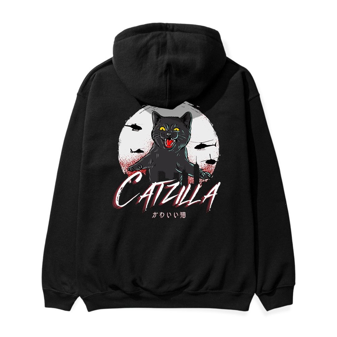 【Creeps Original】Catzilla Heavyweight Fleece Hoodie - 中性连帽卫衣/T 恤 - 棉 多色