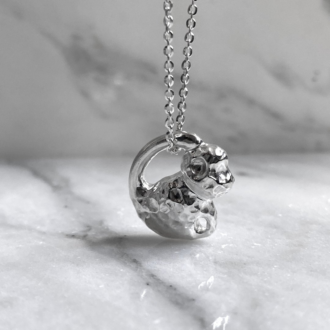 【纯银手作】猴・聪明灵巧・纯银项链*绝版倒数* - 项链 - 纯银 银色
