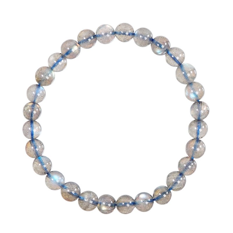 【正佳珠宝】拉长石 顶级透体蓝光体 5.8-6.2mm 拉长石手珠 - 手链/手环 - 半宝石 多色