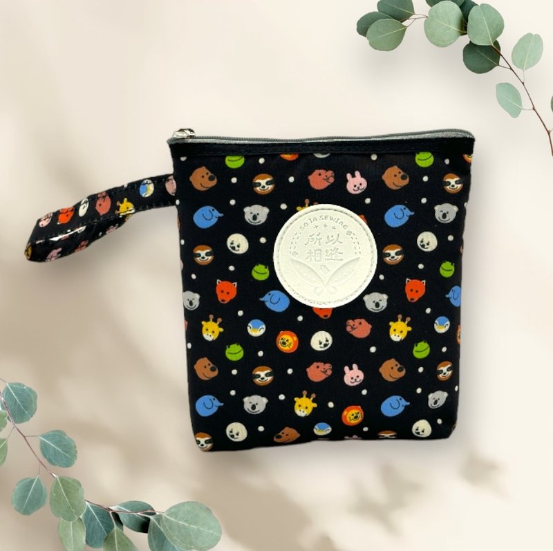 Soin Sewing 所以相缝 - 宝贝乖乖托药袋-快乐动物园 - 化妆包/杂物包 - 聚酯纤维 黑色