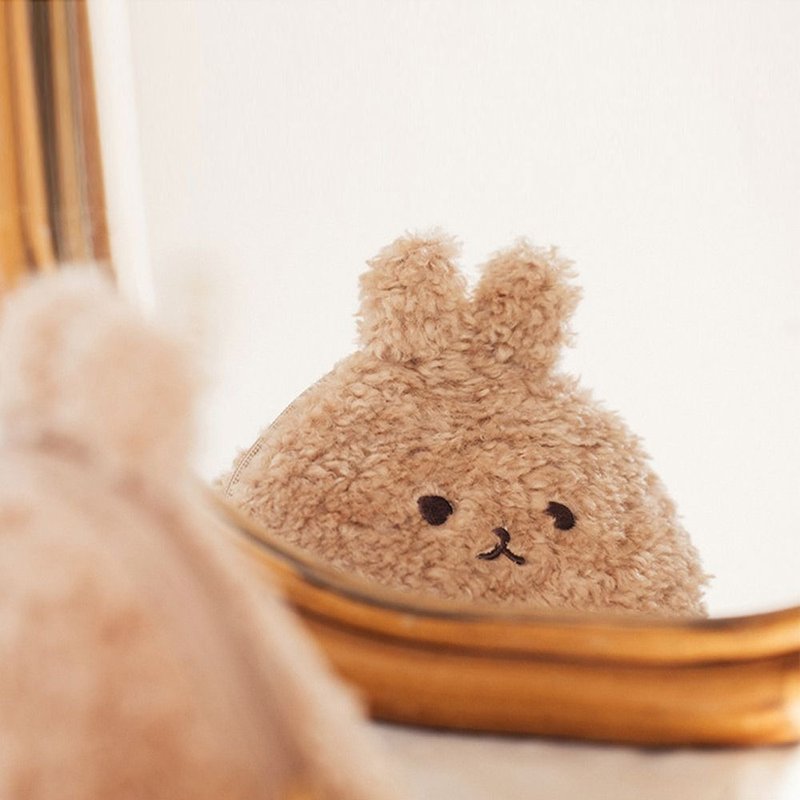 情人节礼物-冬日暖萌兔半月收纳包M-焦糖兔,LWK50089 - 化妆包/杂物包 - 其他人造纤维 卡其色