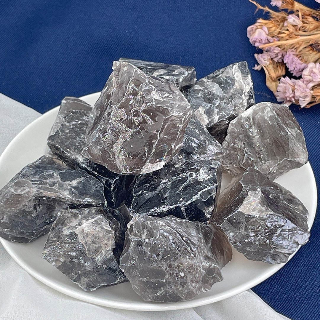 【MU工坊】茶水晶扩香石/水晶扩香灯/碎石/室内香薰/净化小夜 - 香薰/精油/线香 - 其他材质 