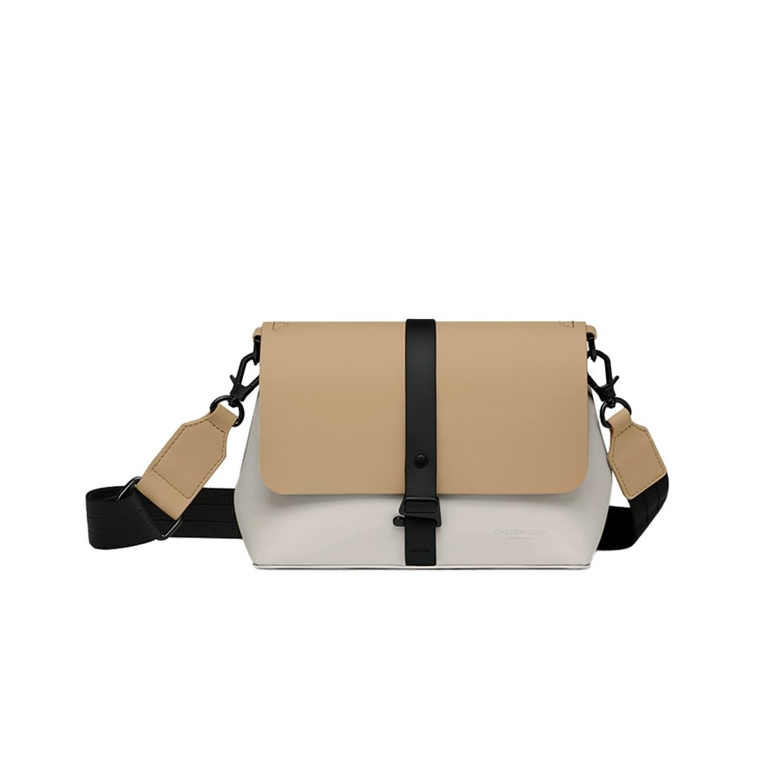 GASTON LUGA Splash Crossbody Bag 斜肩/侧背包 - 拿铁色 / 奶油白 - 侧背包/斜挎包 - 其他材质 卡其色