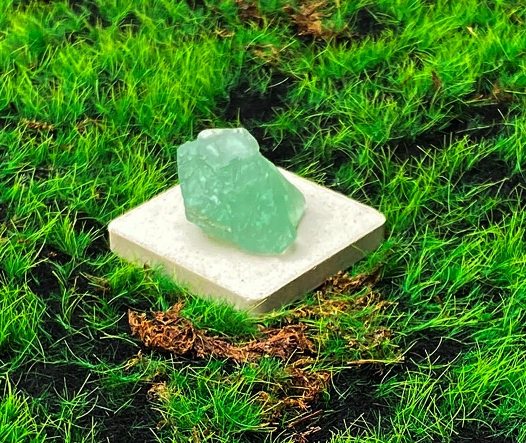 能量摆饰-冰透清新薄荷绿萤石原石 稳定情绪 清除负面思绪 - 摆饰 - 水晶 绿色