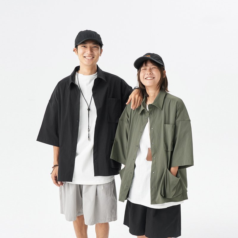 TopBasics 五口袋街头衬衫 - 男装衬衫 - 棉．麻 绿色