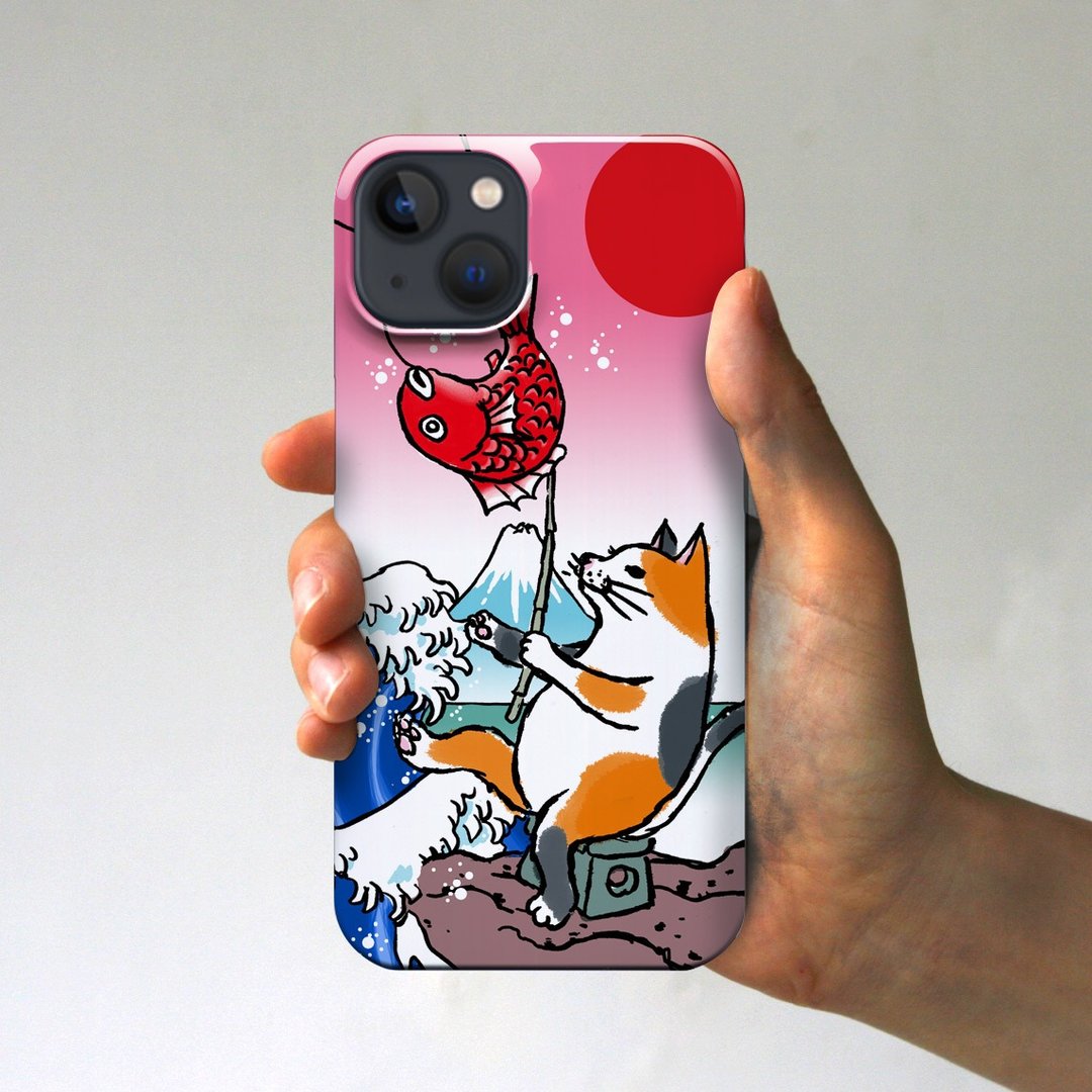 Mt. Fuji and cat iPhone case - 手机壳/手机套 - 塑料 