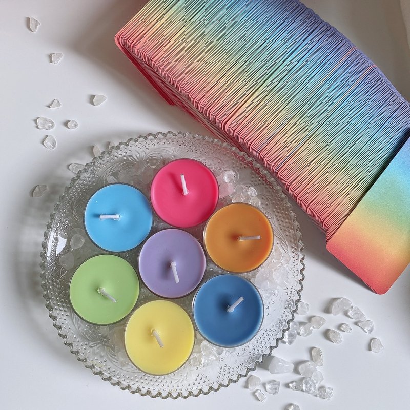 【能量蜡烛】七脉轮 一组 海底轮 脐轮 太阳丛 心轮 候轮 眉心轮 - 蜡烛/烛台 - 蜡 